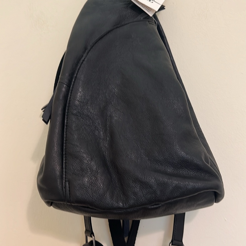NEW Free people Black Leather Backpack - Picture 4 of 10